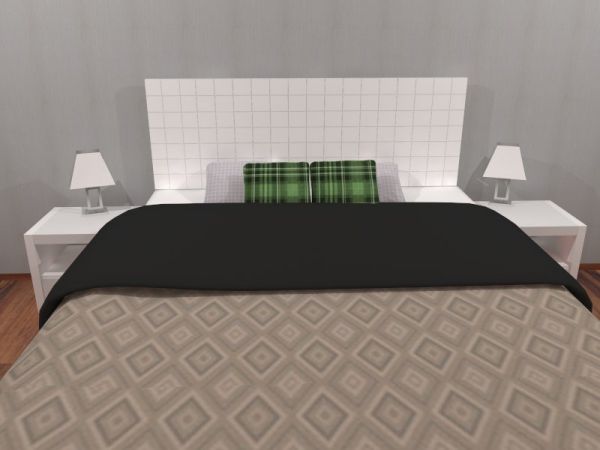 Quadrados Pequenos em Laca Branca - 2,05 x 60